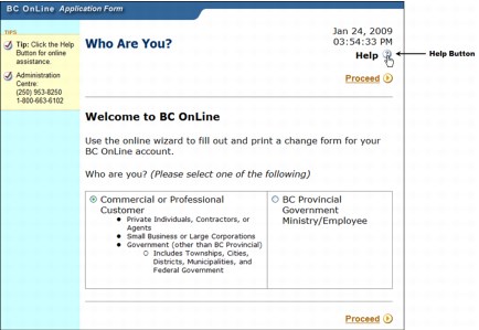 Changing Your BC OnLine Account